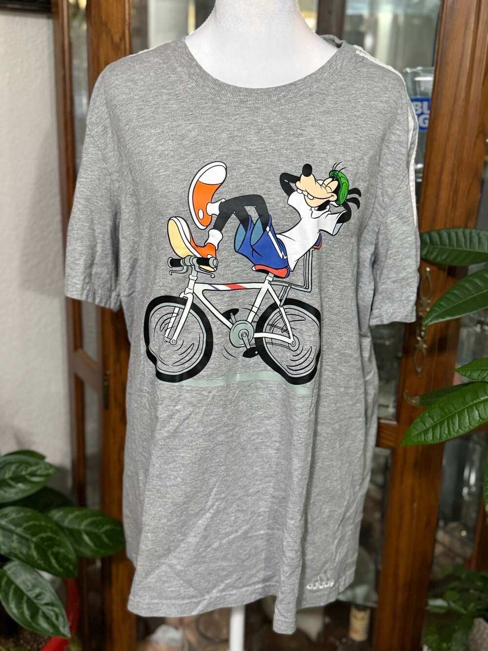adidas x Disney Goofy Cycling Graphic 3-Stripe T-Shirt